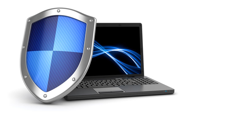 Mit der Inter Cyberversicherung mit Laptop sicher im Netz