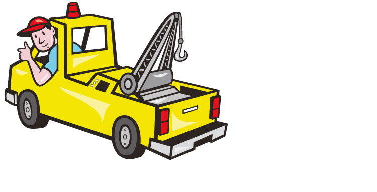 Top xxv24 Abschleppwagenversicherung mit hilfsbereiten Mann im gelben Abschleppwagen