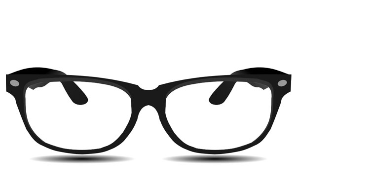 Die xxv24 Brillenversicherung mit der schwarzen Brille