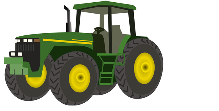 Mit der xxv24 Zugmaschinenversicherung ist der grüne Traktor bestens abgesichert