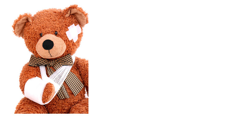 Mit der InterRisk Unfallversicherung ist selbst der verletzte Teddybär versichert