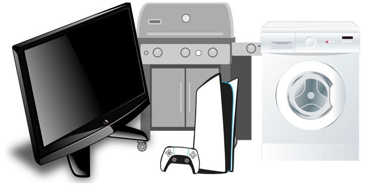 Die Neodigital Gegenstandsversicherung schützt auch Ihren Fernseher, Waschmaschine, Gasgrill, Spielekonsole usw.